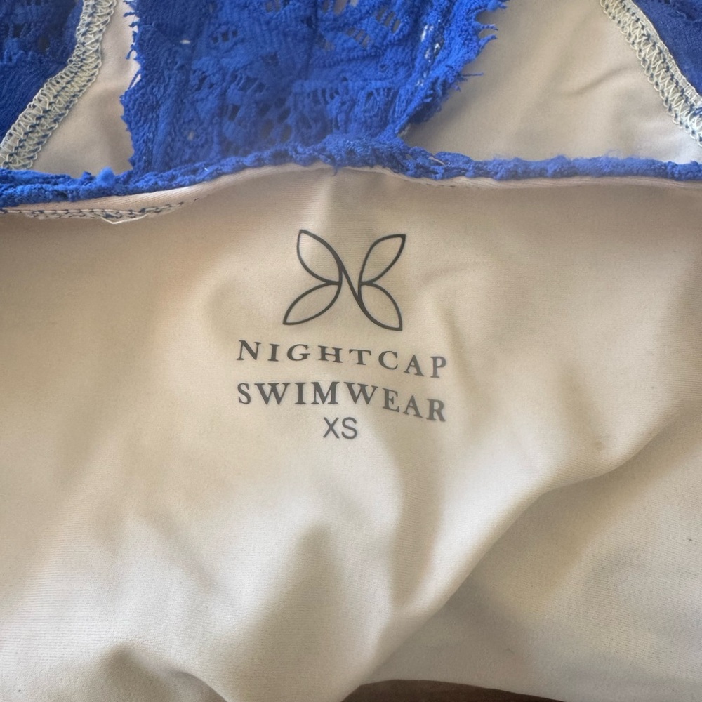 Nightcap Lima One Piece V Plunge Swim Cobalt Blue MKT $275 - Picture 8 of 8